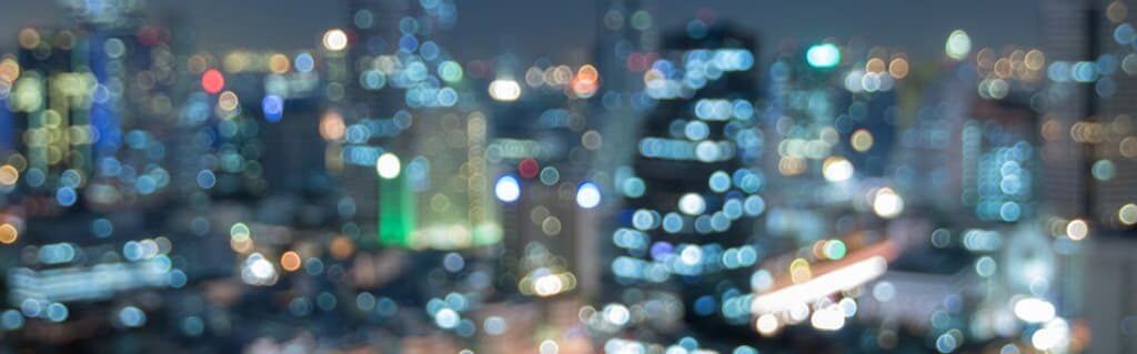 London skyline at night