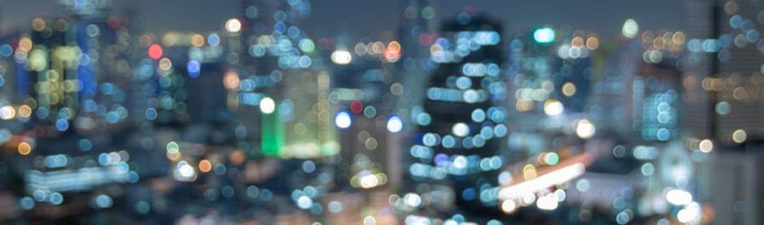 London skyline at night