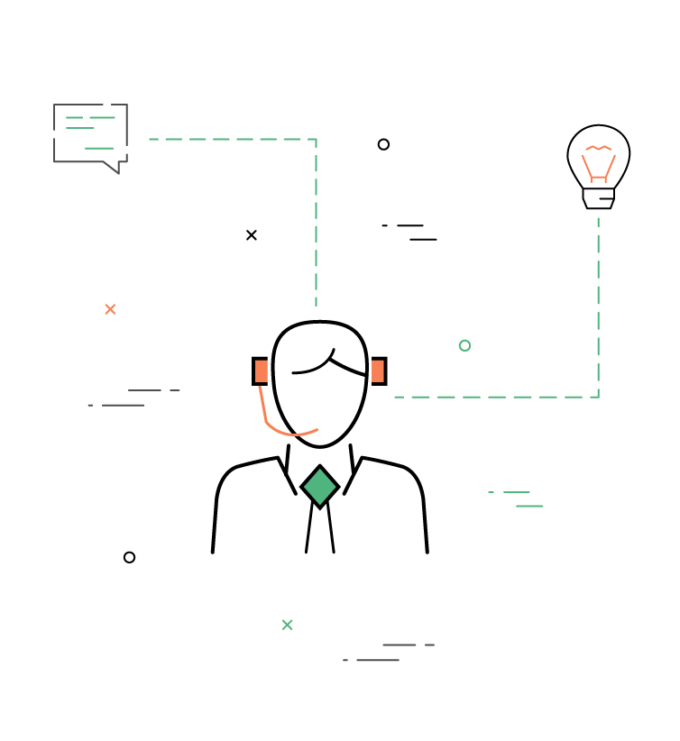 Friendly after sales support graphic